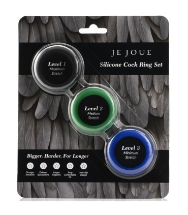 JE JOUE SILICONE SET ANILLOS PENE DE SILICONA