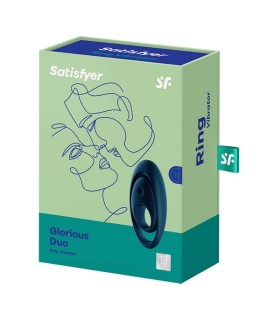SATISFYER GLORIOUS DUO ANILLO VIBRADOR AZUL