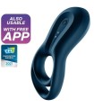 SATISFYER - EPIC DUO ANILLO VIBRADOR APP AZUL