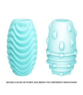 PRETTY LOVE HUEVO MASTURBADOR DOBLE CARA TURQUESA