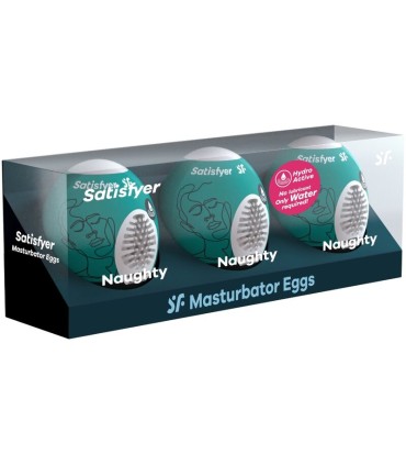 SATISFYER 3 HUEVOS MASTURBADORES NAUGHTY
