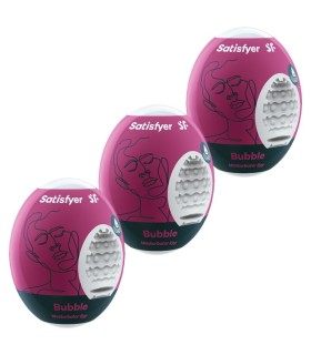 SATISFYER 3 HUEVOS MASTURBADORES BUBBLE