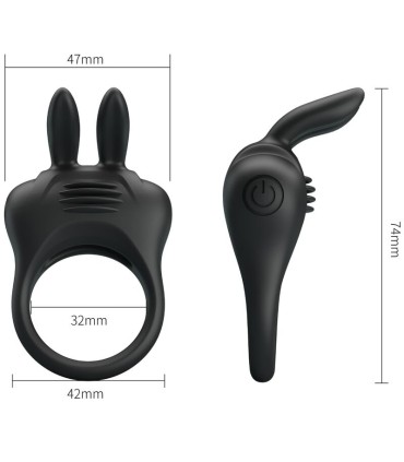 PRETTY LOVE DAVION ANILLO VIBRADOR RABBIT