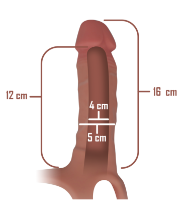 INTENSE ARNES HUECO CON DILDO SILICONA 16 X 35 CM