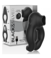 BLACK&SILVER - ANILLO VIBRADOR SILICONA 3 MOTORES RECARGABLE NEGRO