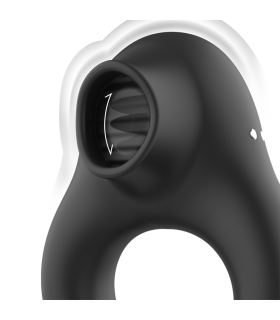 BLACKSILVER ANILLO VIBRADOR SILICONA 3 MOTORES RECARGABLE NEGRO