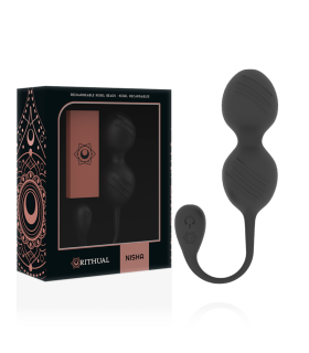 RITUAL NISHA BOLAS KEGEL RECARGABLES VIBRADORAS NEGRO