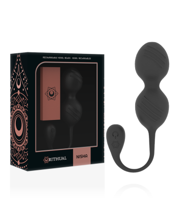 RITUAL NISHA BOLAS KEGEL RECARGABLES VIBRADORAS NEGRO