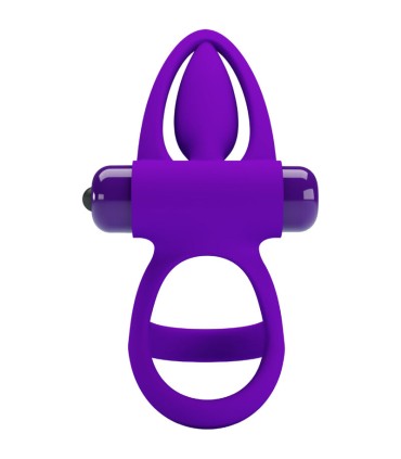 PRETTY LOVE ANILLO VIBRADOR 10 VIBRACIONES SILICONA VIOLETA