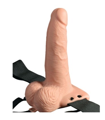 FETISH FANTASY SERIES ARNES AJUSTABLE CONTROL REMOTO PENE REALISTICO CON TESTICULOS RECARGABLE Y VIBRADOR 15 CM
