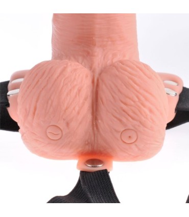 FETISH FANTASY SERIES ARNES AJUSTABLE CONTROL REMOTO PENE REALISTICO CON TESTICULOS RECARGABLE Y VIBRADOR 15 CM