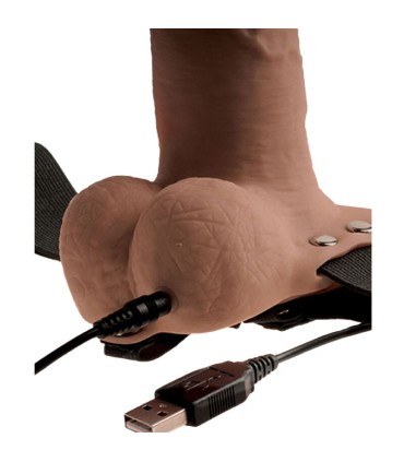 FETISH FANTASY SERIES ARNES AJUSTABLE PENE REALISTICO CON TESTICULOS RECARGABLE Y VIBRADOR 15 CM