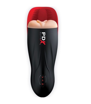 PDX ELITE MASTURBADOR STROKER FUCK O MATIC VAGINA DOBLE VIBRACION PENE TESTICULOS