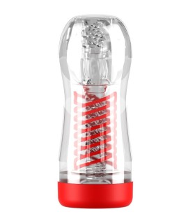 PDX ELITE MASTURBADOR STROKER VIEWTUBE 2 COMPRESION ESPIRAL TRANSPARENTE