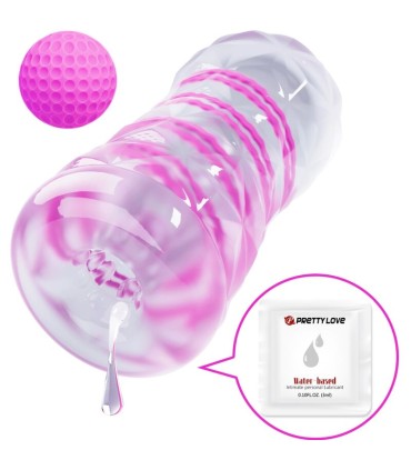 PRETTY LOVE MASTURBADOR MASCULINO FANTASY ESPIRAL INTERNA Y BOLAS TRANSPARENTE
