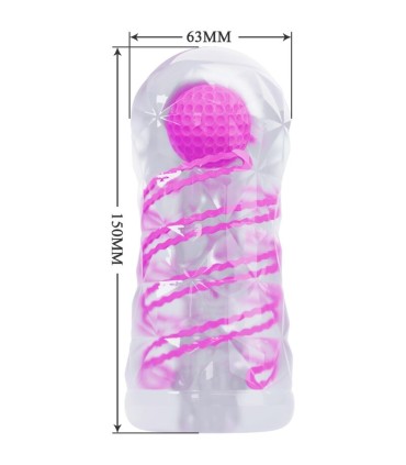 PRETTY LOVE MASTURBADOR MASCULINO FANTASY ESPIRAL INTERNA Y BOLAS TRANSPARENTE