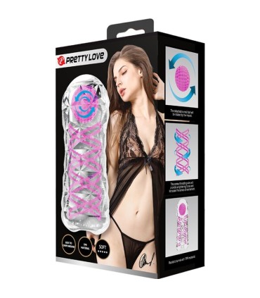 PRETTY LOVE MASTURBADOR MASCULINO FANTASY ESPIRAL INTERNA Y BOLAS TRANSPARENTE