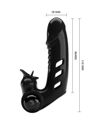 PRETTY LOVE CORBIN FUNDA DEDO VIBRADOR NEGRO