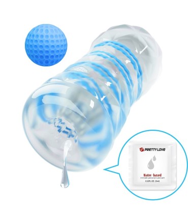 PRETTY LOVE MASTURBADOR PEQUENO CON ESPIRALES AZUL
