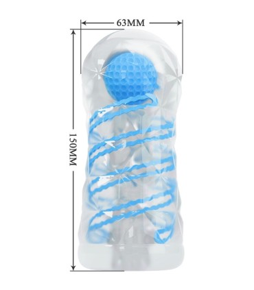 PRETTY LOVE MASTURBADOR PEQUENO CON ESPIRALES AZUL