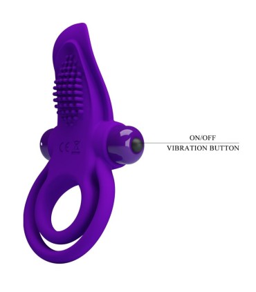 PRETTY LOVE ANILLO VIBRADOR PARA PENE MORADO