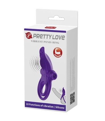 PRETTY LOVE ANILLO VIBRADOR PARA PENE MORADO