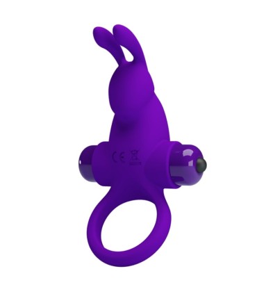 PRETTY LOVE ANILLO VIBRADOR I CONEJO PARA PENE MORADO