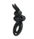 PRETTY LOVE ANILLO VIBRADOR III CONEJO PARA PENE NEGRO