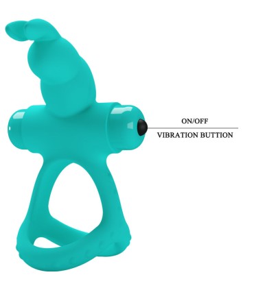 PRETTY LOVE FIGGY ANILLO VIBRADOR RABBIT VERDE