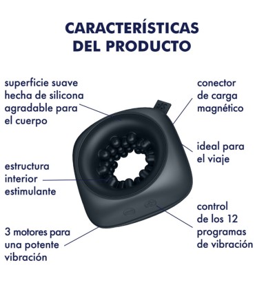 SATISFYER RING STROKER MASTURBADOR VIBRADOR