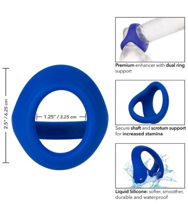 CALEXOTICS ADMIRAL COCK BALL DOBLE ANILLO AZUL