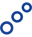 CALEXOTICS - ADMIRAL SET 3 ANILLOS PARA PENE AZUL