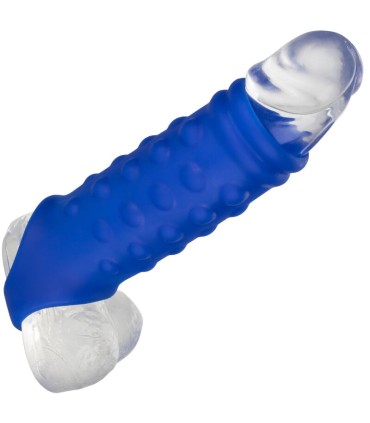 CALEXOTICS ADMIRAL BEADED FUNDA PENE SILICONA LIQUIDA AZUL