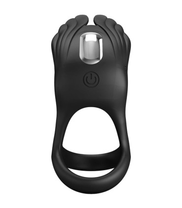 PRETTY LOVE SILAS ANILLO VIBRADOR 7 VIBRACIONES SILICONA NEGRO