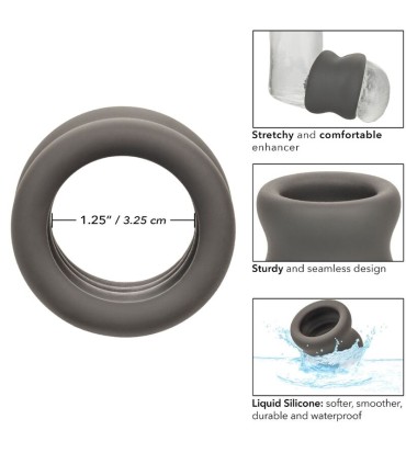 CALEXOTICS ALPHA ANILLO EXTENSION ESCROTO DOBLE NEGRO