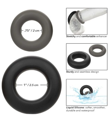 CALEXOTICS ALPHA SET DE 2 ANILLOS PROLONG GRIS