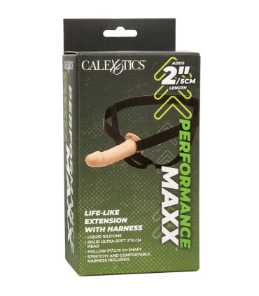 CALEXOTICS PERFORMANCE MAXX EXTENSION REALISTA CON ARNES PIEL CLARO