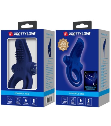 PRETTY LOVE BRONSON DOBLE ANILLO CON VIBRACION AZUL