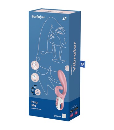 SATISFYER HUG ME VIBRADOR RABBIT APP ROSA