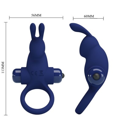 PRETTY LOVE JIRO ANILLO RABBIT CON VIBRACION AZUL