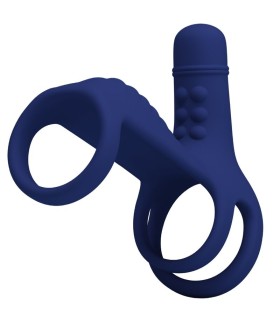 PRETTY LOVE ELISH ANILLO VIBRADOR CON EXTENSION AZUL