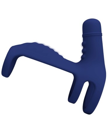 PRETTY LOVE ELISH ANILLO VIBRADOR CON EXTENSION AZUL