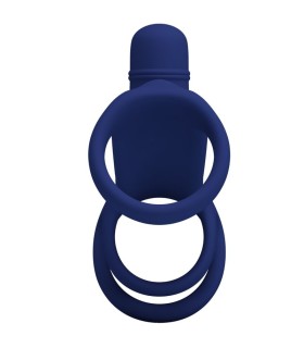 PRETTY LOVE ELISH ANILLO VIBRADOR CON EXTENSION AZUL