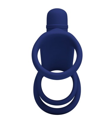 PRETTY LOVE ELISH ANILLO VIBRADOR CON EXTENSION AZUL