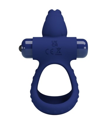 PRETTY LOVE LUCHITO DOBLE ANILLO VIBRADOR RABBIT AZUL