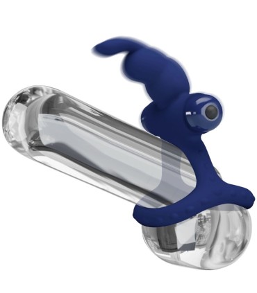 PRETTY LOVE LUCHITO DOBLE ANILLO VIBRADOR RABBIT AZUL