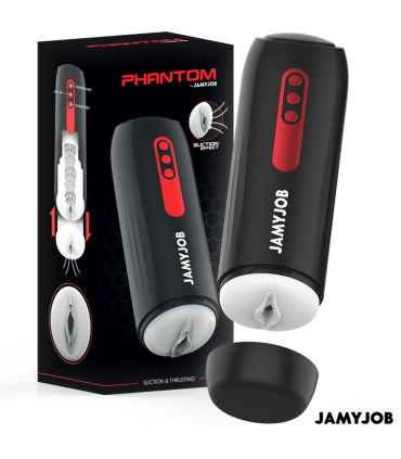 JAMYJOB PHANTOM MASTURBADOR VAGINA AUTOMATICO 5 MODOS SUCCIONADOR Y EMPUJE