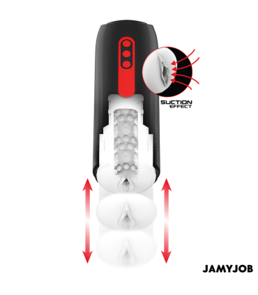 JAMYJOB PHANTOM MASTURBADOR VAGINA AUTOMATICO 5 MODOS SUCCIONADOR Y EMPUJE
