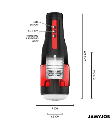 JAMYJOB CYCLONE MASTURBADOR VAGINA AUTOMATICO 10 MODOS ROTACION Y EMPUJE