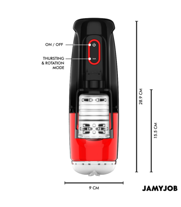 JAMYJOB STORM MASTURBADOR VAGINA AUTOMATICO 10 MODOS ROTACION Y EMPUJE